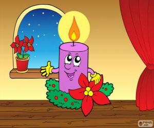 Puzzle Χαμογελαστός χριστουγεννιάτικο κερί